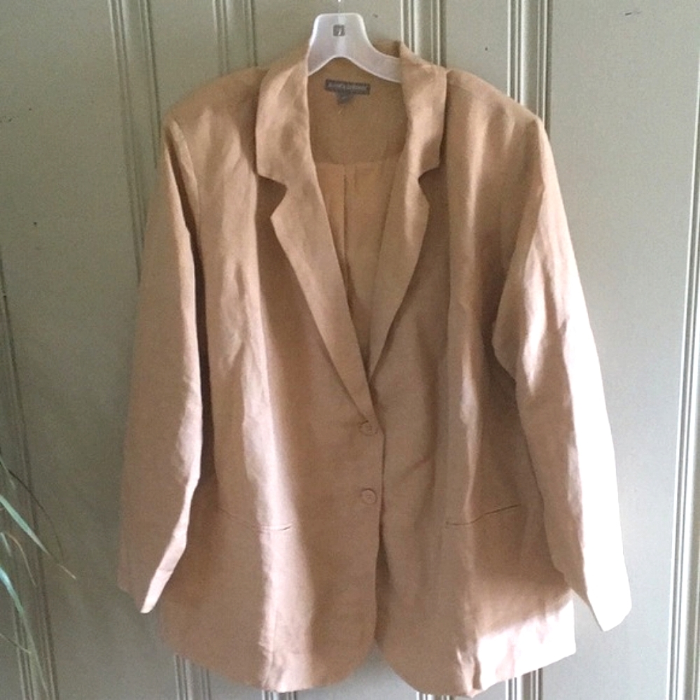Jessica London Tan/Creamy Brown Suit Jacket